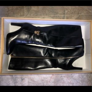 Black Leather Michael Kors Boots